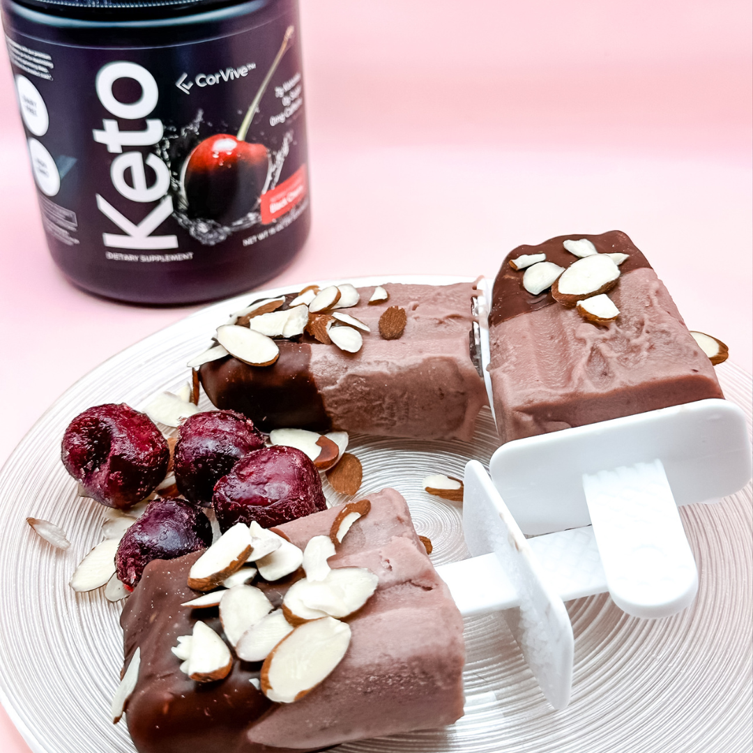 Cherry Vanilla Keto Pudding Pops Corvive