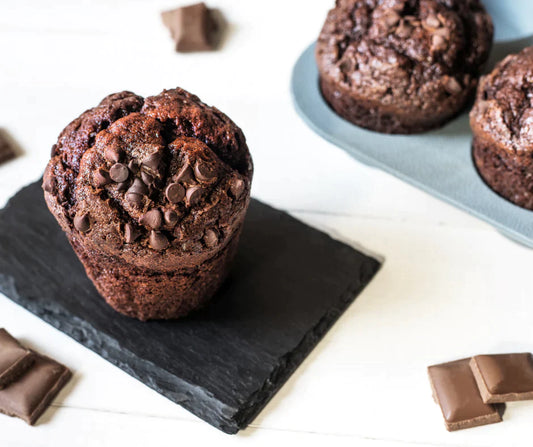 Several Double Chocolate Power Muffins